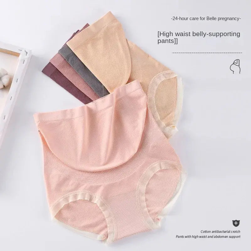 3PCS Maternity Panties High Waist Pregnant Panties Adjustable Belly Support Briefs for Pregnant Women Lace Solid Cozy Intimates Nova Trendz