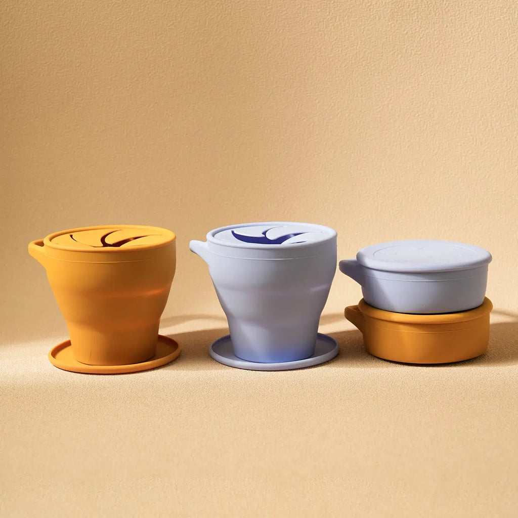 1PCS Baby Silicone Tableware Collapsible Snack Cup Baby Shower Gift Portable Baby Snack Box Feeding Trianing Baby Food Storage Nova Trendz