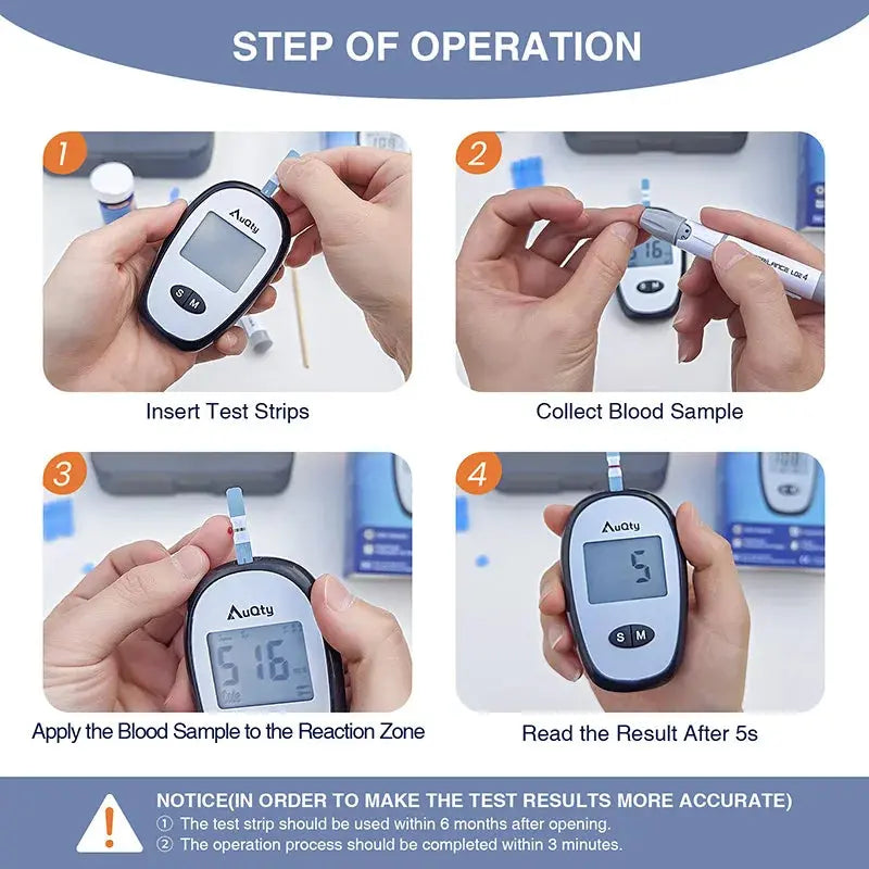 Blood Glucose Meter With Individually wrapped Glucose Test Strip Glucometer Kit Blood Sugar Monitor for Diabetes Fast Result Nova Trendz