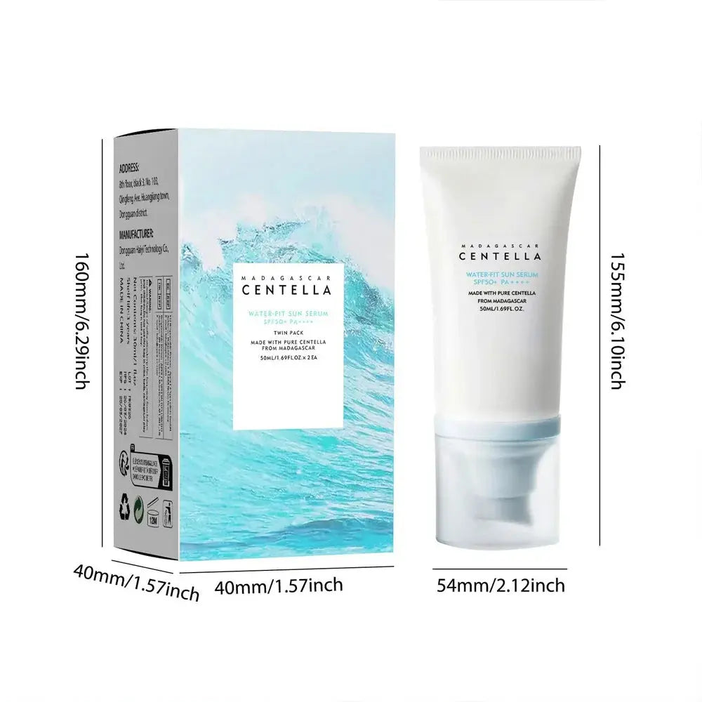 50+ Facial Sunscreen Centella Protector Solar Sunblock Skin Whitening Cream Korean Moisturizing Protector Care Body Sunscreen Nova Trendz