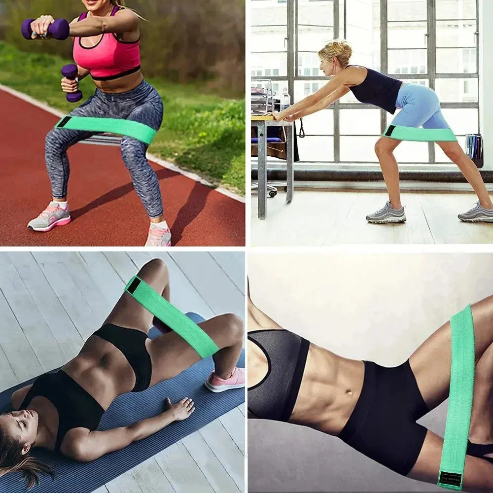 2025 Fabric Elastic Bands Fitness Resistance Bands Yoga Pilates Hip Circle Expander Bands Gym Training Home Workout Equipment Nova Trendz