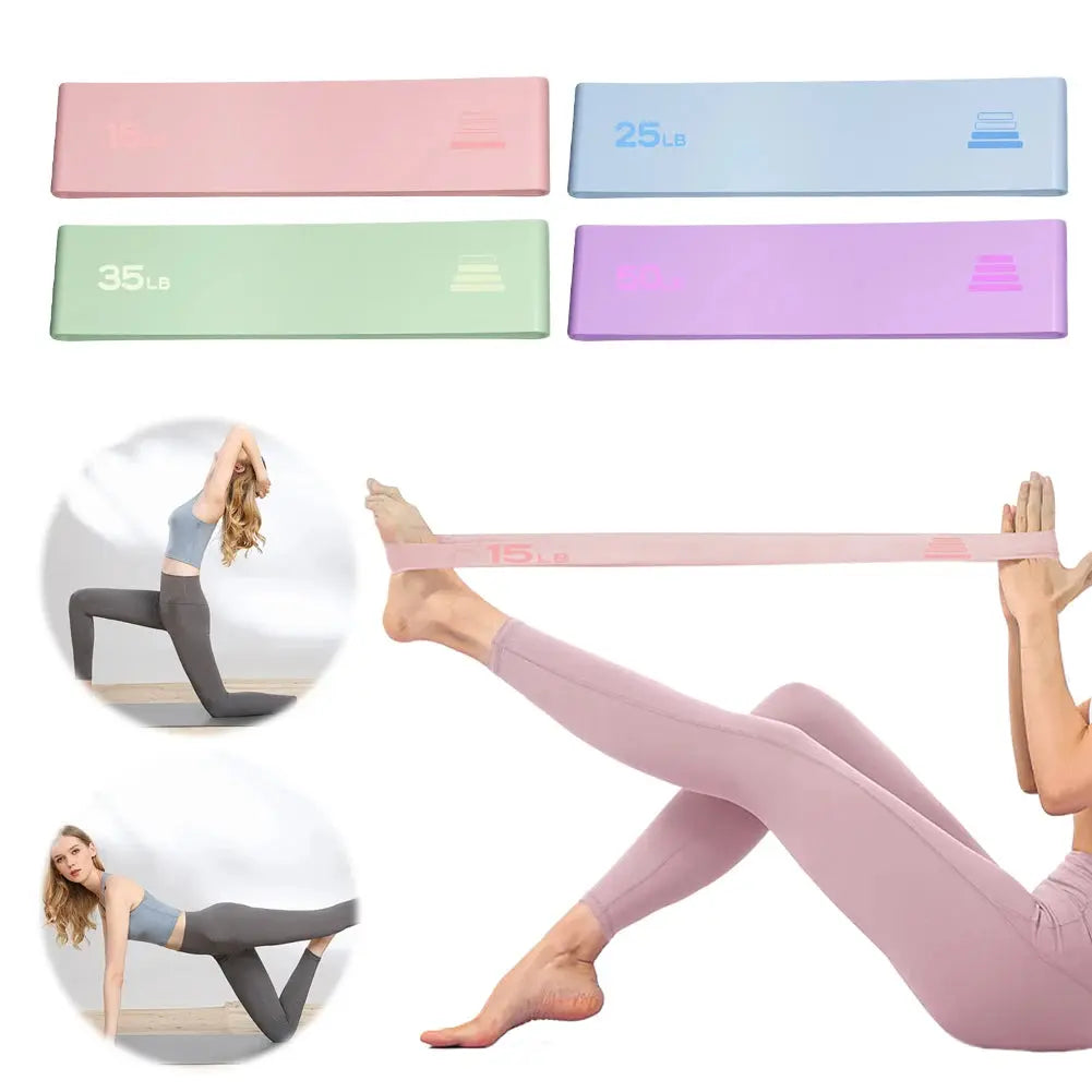Resistance Loop Band Yoga Elastic Band Non Slip Tension Belt Silicone Exercise Workout Band Pilates Flexbands for Body Shaping Nova Trendz