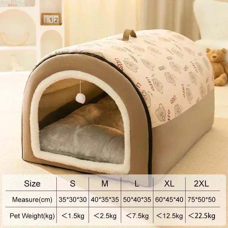 1PC Big Dog Kennel Winter Warm Pet Bed for Small Medium Dogs Removable Dog Sleeping Bed Puppy Bed Kennel Dog Accessories Nova Trendz