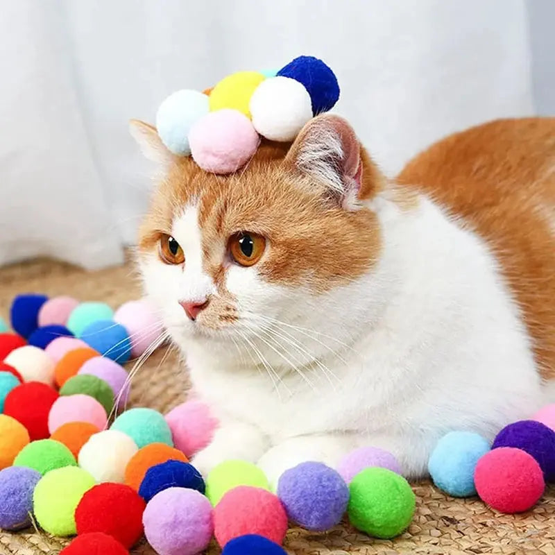 Cat Toys Interactive Launch Training Toy For Pet Kitten Creative Mini Shooting Gun Games Stretch Plush Ball Toys Pet Supplies - Nova Trendz