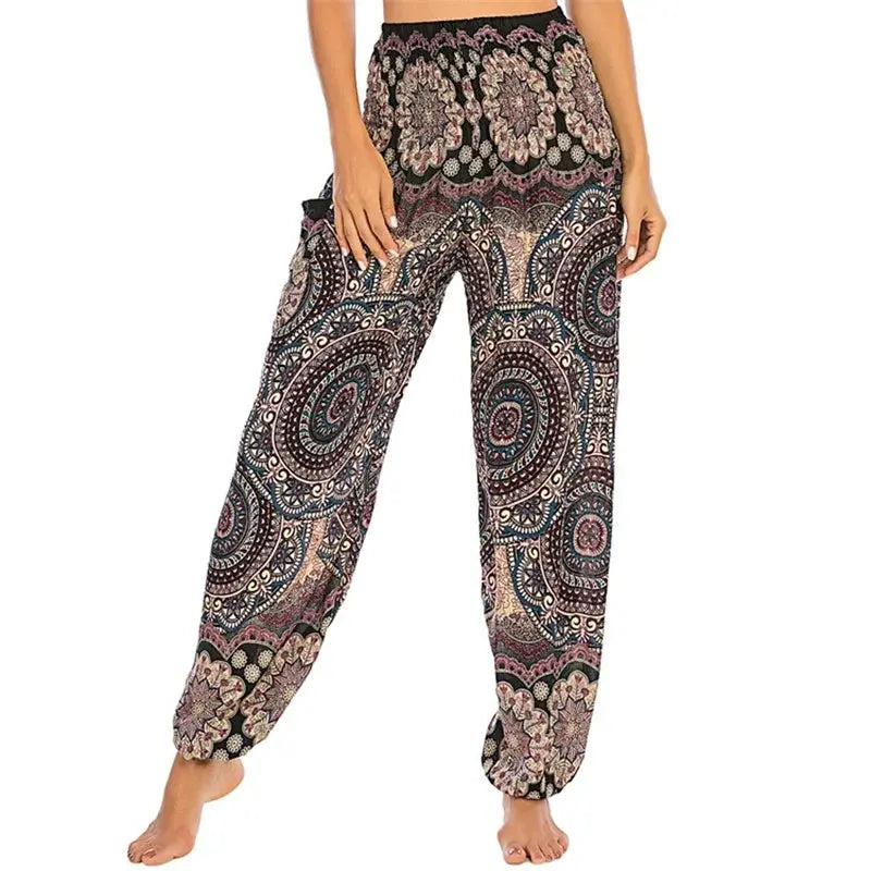 Yoga Pants Women Hippie Harem Printed Leggings Boho High Waisted Pantalone De Mujer Cintura Alta Calca Feminina Beach - Nova Trendz