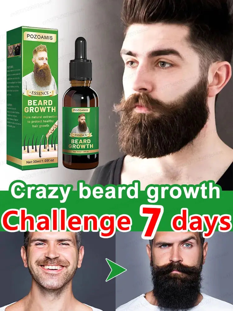 The most effective beard growth essence in 2025, grow a thick beard in 7 days. Chest hair, leg hair, beard and hair growth Nova Trendz