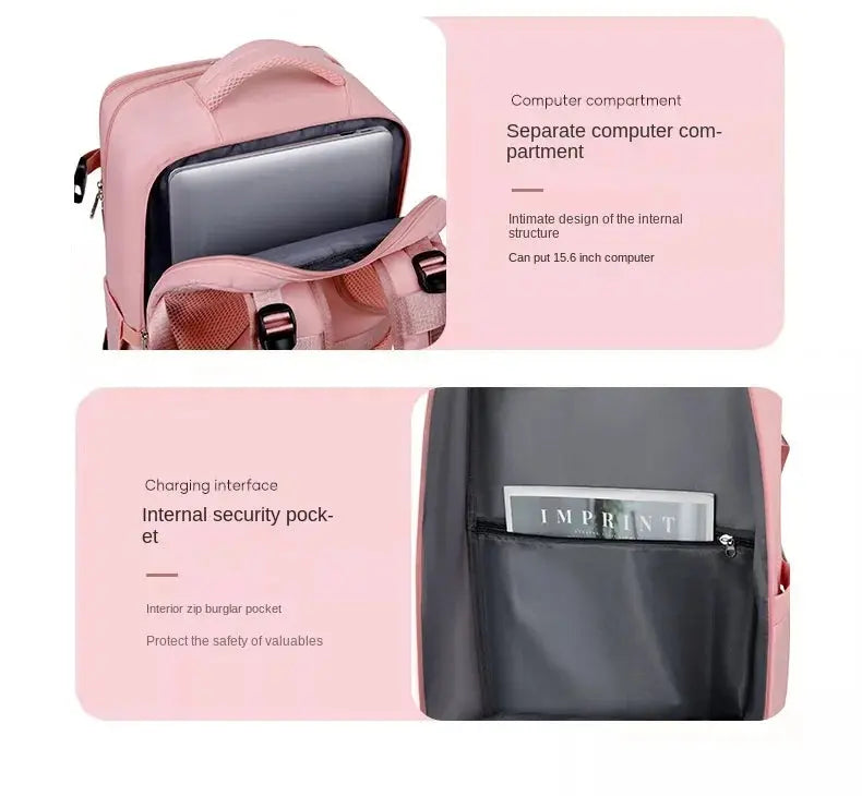 Mummy Bag Nappy Backpack Large Capacity Multifunction Cabin Bag with Shoe Storage Multilayer Separation Waterproof Diaper Bags Nova Trendz