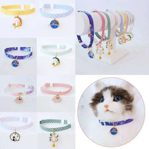 1PC Cute Kitten Collar Pet Cat Safety Necklace Breakaway Adjustable Cats Collar Puppy Collar Cat Pendant Puppy Cat Pet Supplies Nova Trendz
