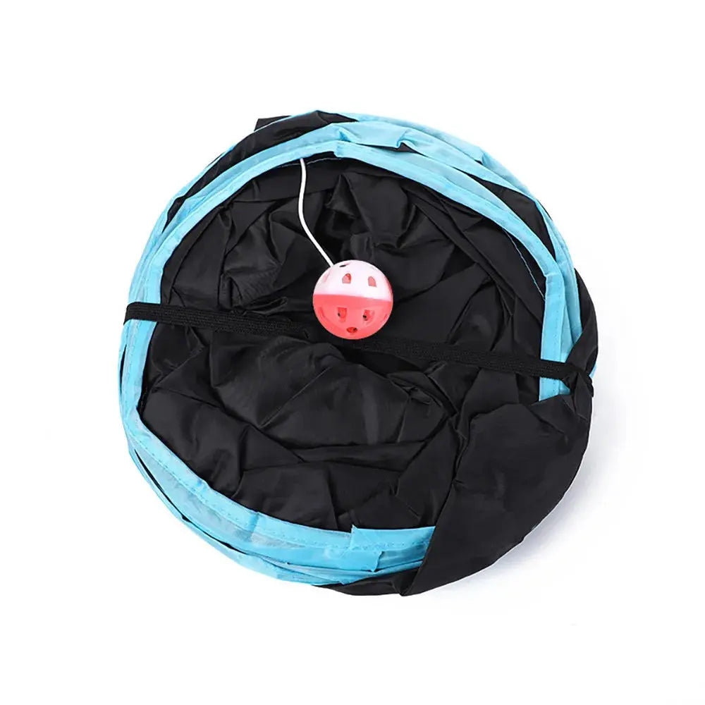 Cat Tunnel Pet Supplies Cat S T Pass Play Tunnel Foldable Cat Tunnel Cat Toy Breathable Drill Barrel for Indoor loud paper - Nova Trendz