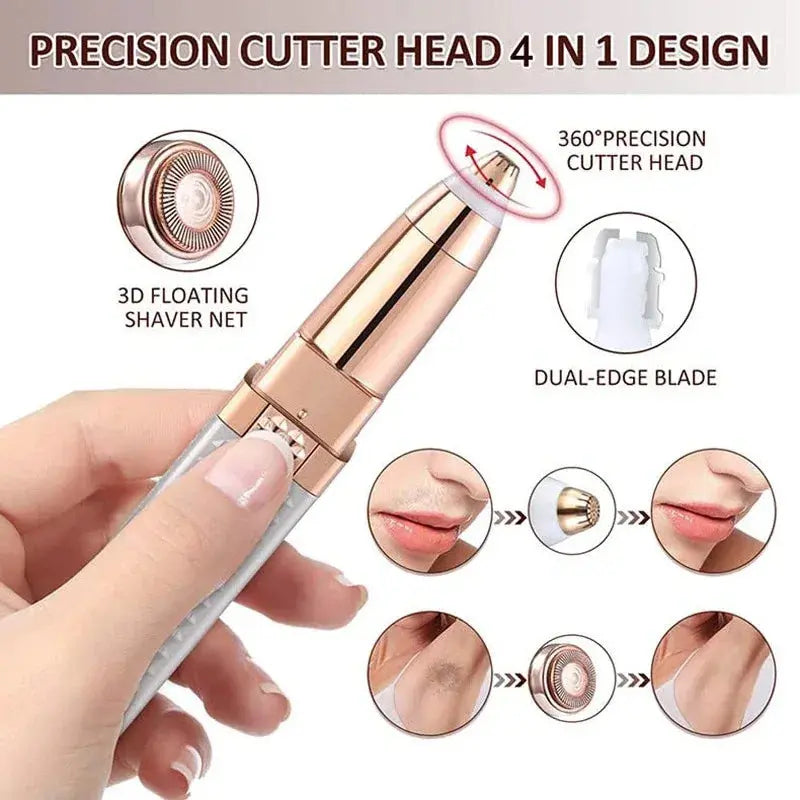 4 In1 Electric Full Body Epilator Facial Shaver for Women Painless Eyebrow Nose Leg Armpit Hair Epilator Bikini Trimmer Portable Nova Trendz