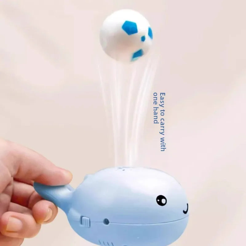 Interactive Cat Toys Electric Jet Floating Ball Cat Toy Whale Shaped Cat Toy Portable USB Dual Function Fan Pet Toy for Teaser