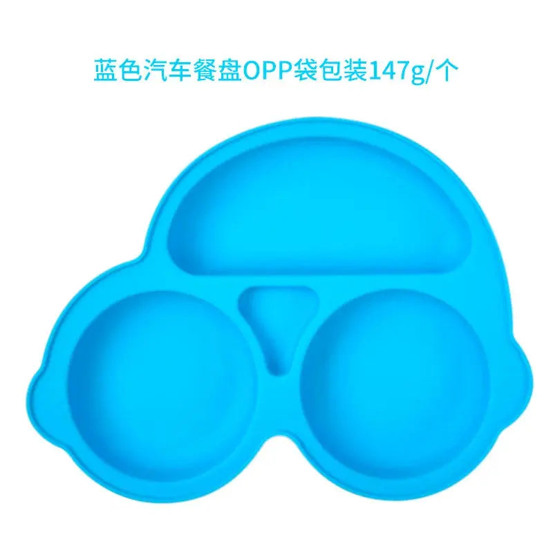 Baby Safe Silicone Dining Plate Suction Cartoon Children Dishes Feeding Toddler Training Tableware Retro Kids Smile Face Bowl Nova Trendz