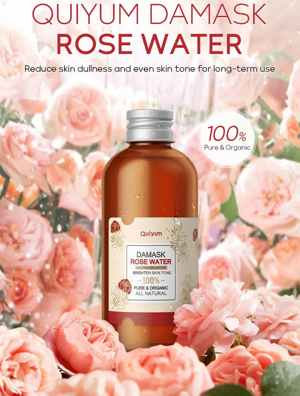 Face Care Rose Water Nourishing Skin Improve Dullness Anti Aging Facial Toner Damask Korean Skincare Products 100ml Nova Trendz