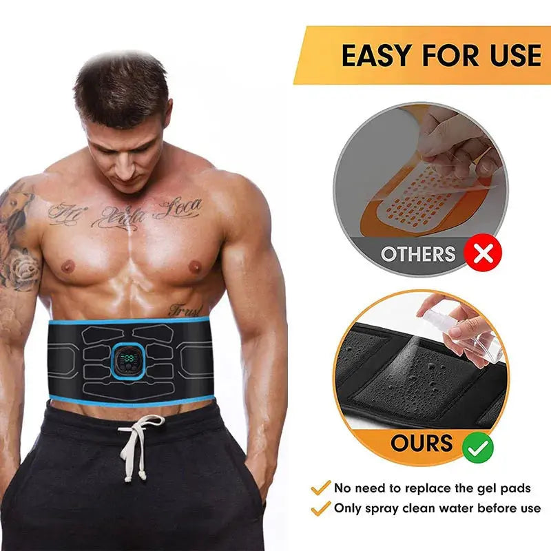 Electric Muscle Stimulation Muscle Toner EMS Abdominal Toning Belt Waist Trainer Slimming Belts Fitness Workout Equiment Nova Trendz