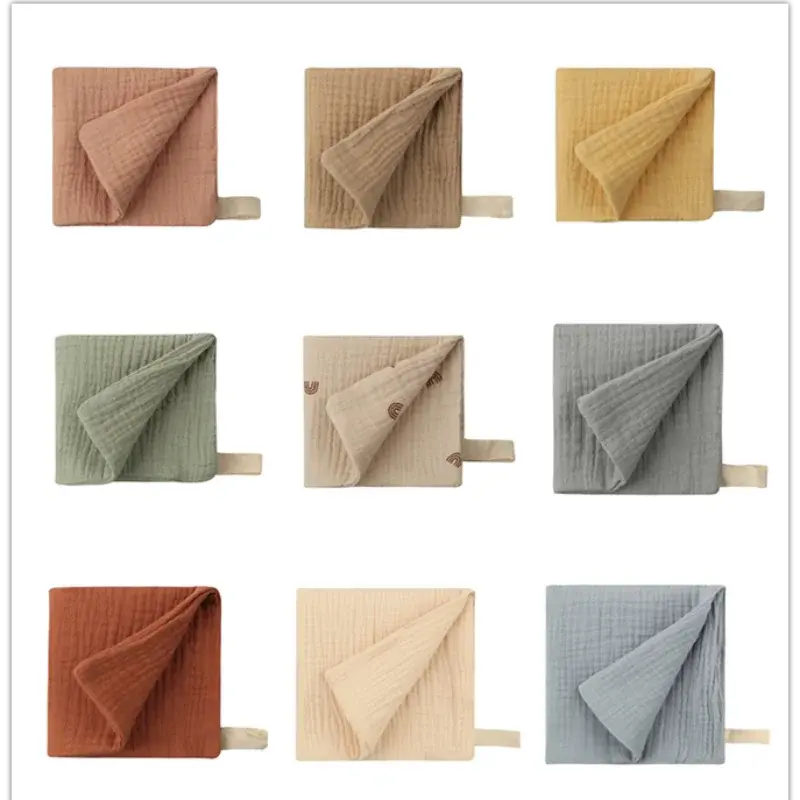 5PC Baby Towel New Born Items Stuff Muslin Squares Infant Newborn Hand Bath Shower Face Towels Soft Cotton Gauze Baby Washcloth Nova Trendz
