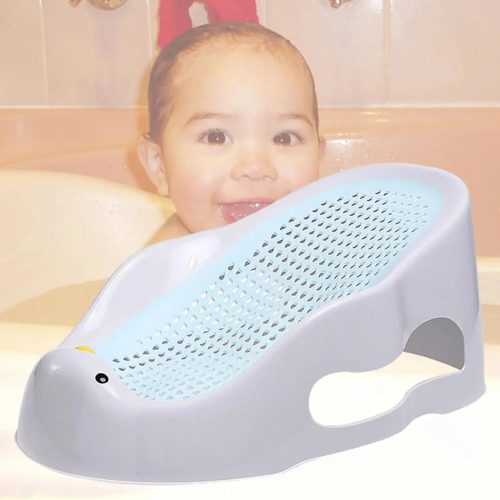 Baby Bath Support Portable Soft Non-Slip Lounger for 0-6 Months Infant blue Nova Trendz