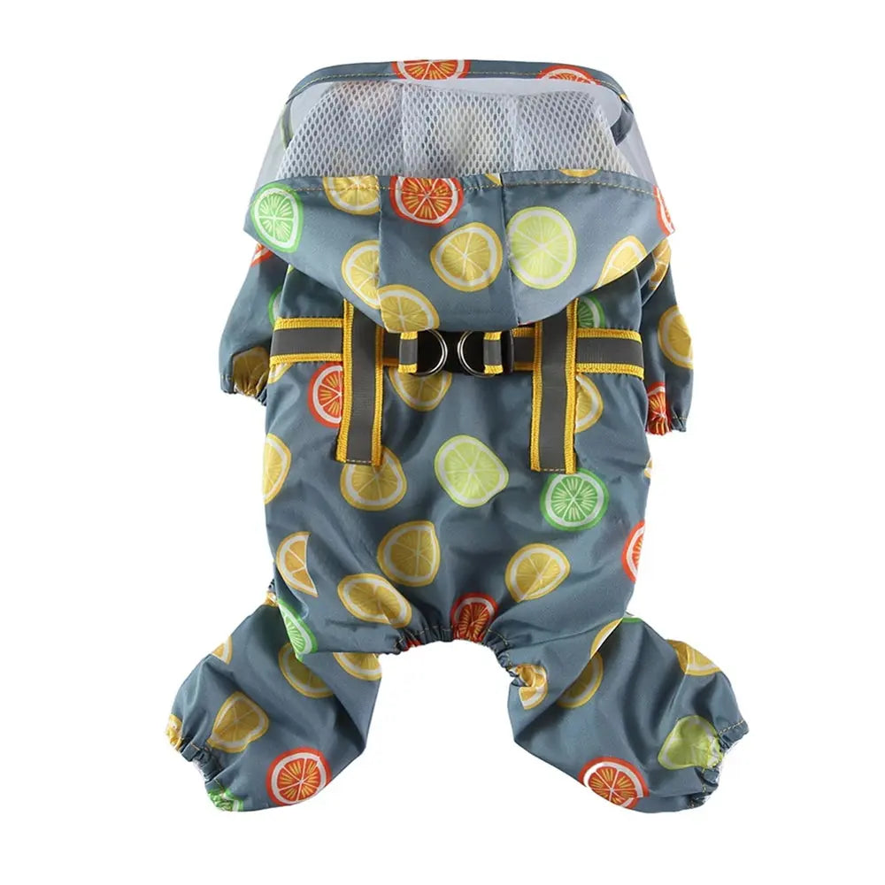 Dog Raincoat Dog Hooded Poncho 4 Legs Dog Rain Jacket with D Leash Ring Waterproof Dog Rain Clothes for Small Medium Dogs Nova Trendz