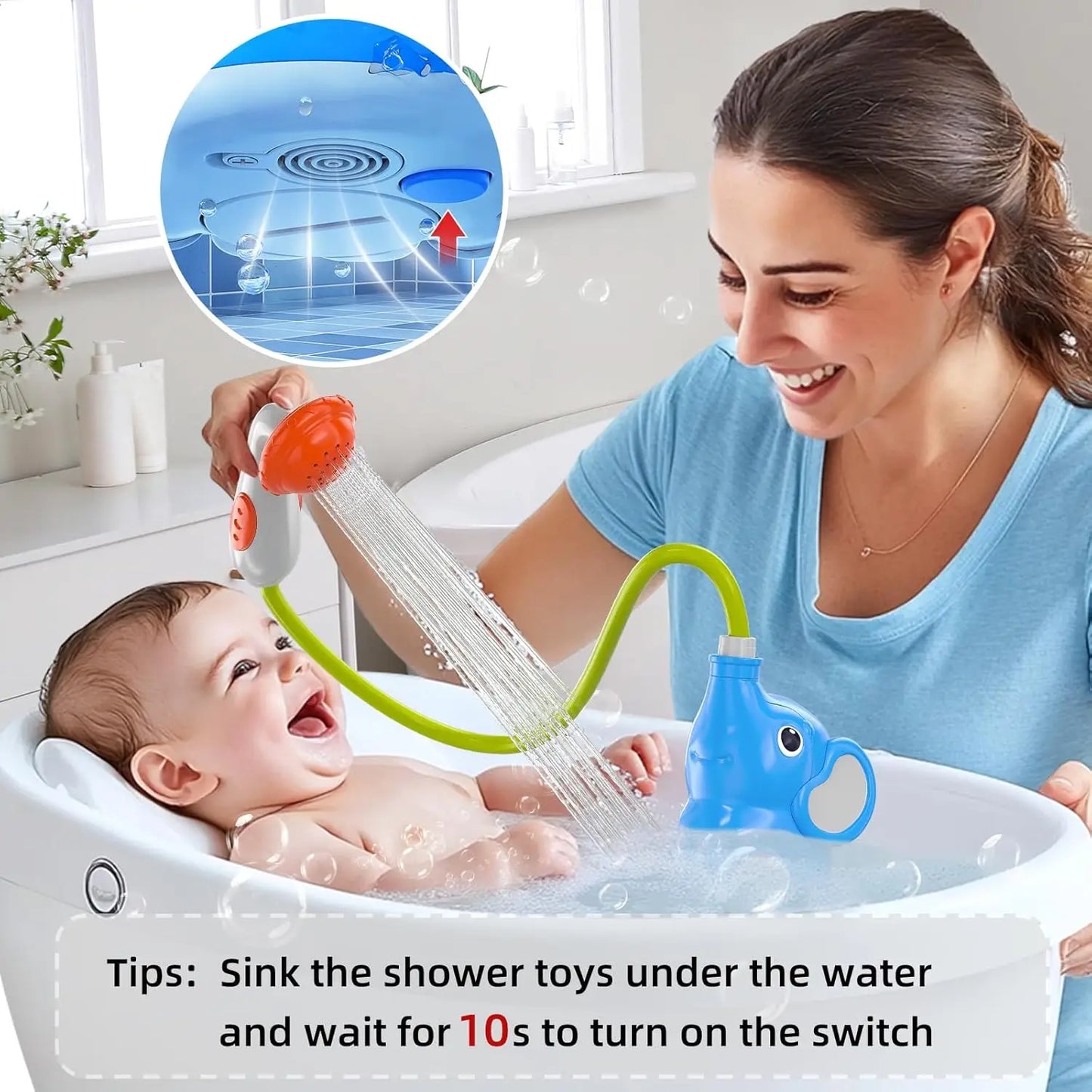 Bath Toys for Toddlers Age 1 2 3 Year Old Girl Boy Preschool New Born Baby Bathtub Water Toy Durable Interactive Infant Toy