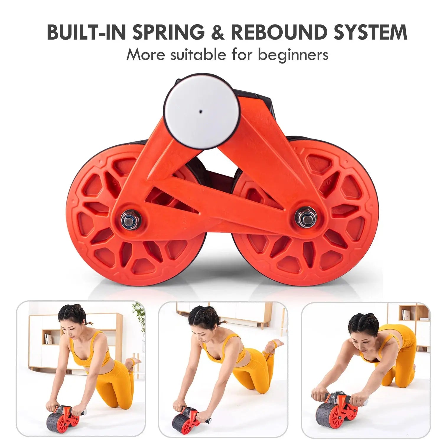 leikefitness Ab Wheel Roller Automatic Rebound with Knee Pad Mat,Core Muscle Ab Trainer with Intelligent Display, Ab Workout Equ Nova Trendz