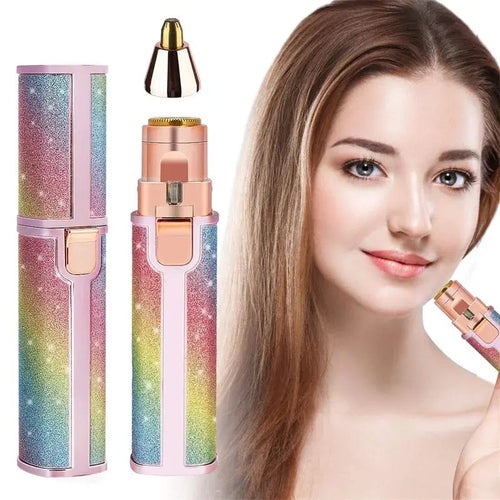 2 In1 Electric Eyebrow Trimmer Painless Eye Brow Mini Shaver Razors Portable Facial Hair Remover Women Built-in LED Light Nova Trendz