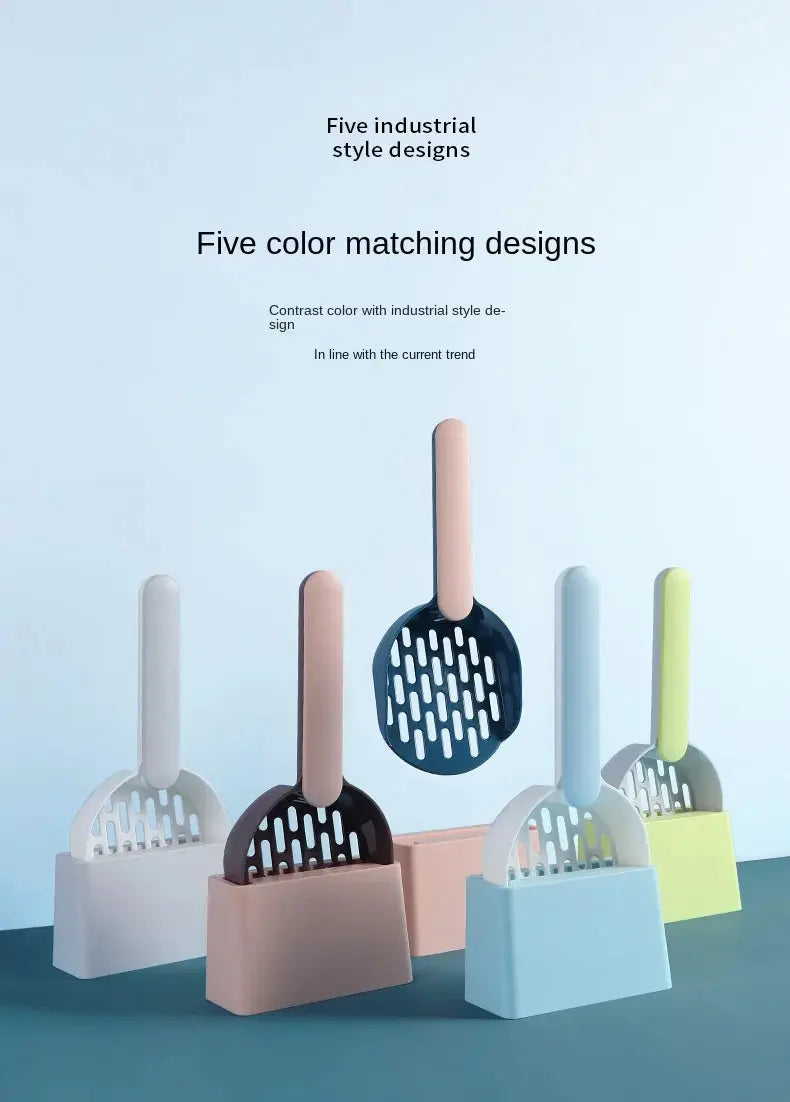 Advanced Cat Litter Shovel Set, Kitten Poop Cleaning Pet Shovel Cleaning Toilet Set, Convenient Cleaning Poop - Durable and Lightweight Pet Cleaning Tool Set - Nova Trendz