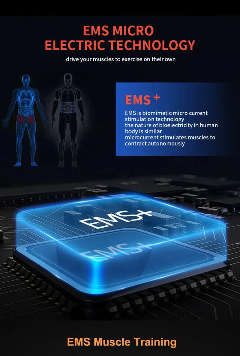 Electrical Muscel Stimulator Massager Abdomen Buttocks Arm Leg Neck Hips Trainer Muscle Toner Fitness Training Workout Equipment Nova Trendz