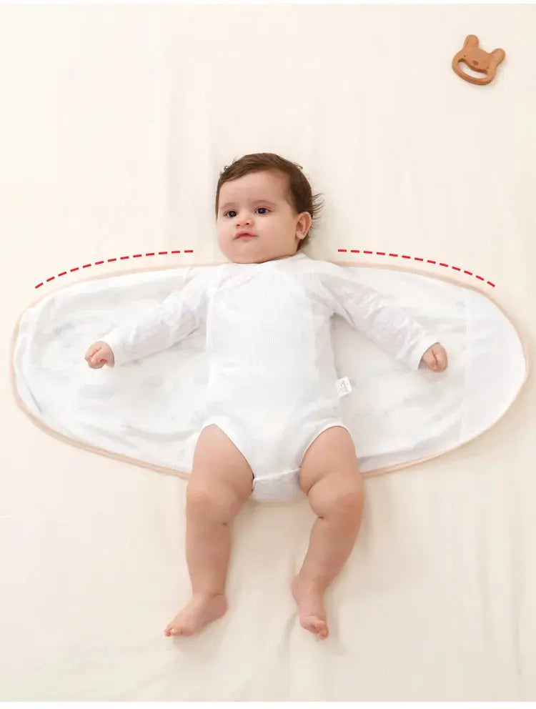 Baby Swaddle Blanket 0-6 Months Strap Protect Belly Baby Sleeping Blanket Wrap for New Born Thin-style for Summer - Nova Trendz