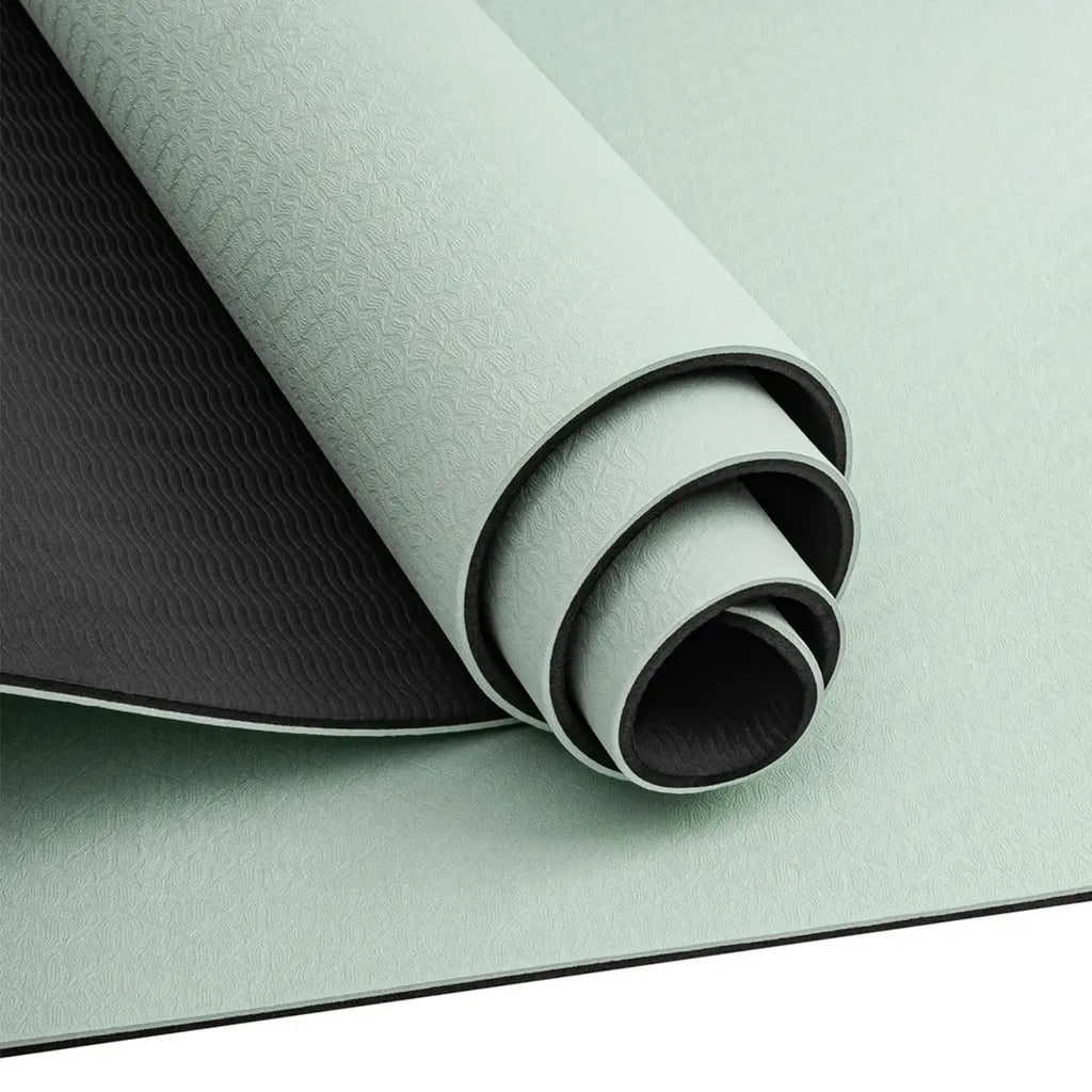 Yoga mat 1/3 inch super thick yoga mat double-sided non-slip, professional TPE yoga mat, suitable for yoga, Pilates and floor ex - Nova Trendz