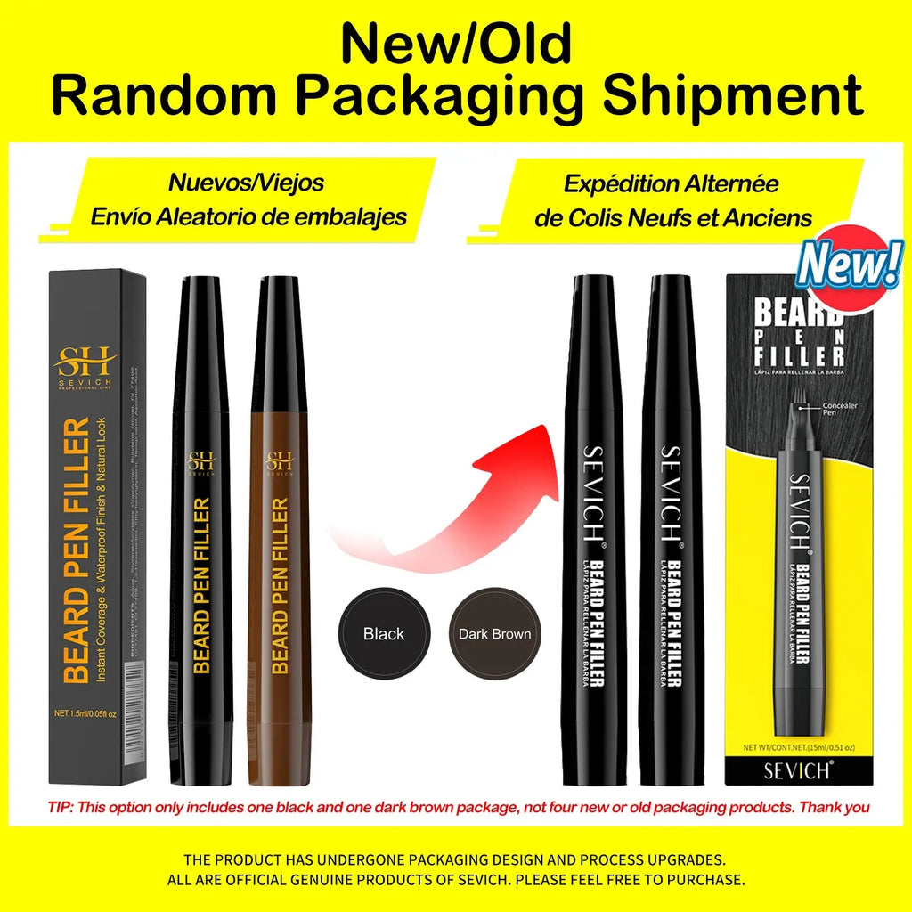 Waterproof Beard Pen Filler Men Moustache Coloring Pen Beard Coloring Filling Enhancer Black Fiber Hair Beard Stuffing Pen Tool Nova Trendz