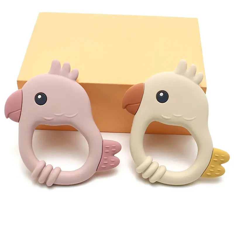 2015 New Design Colorful Parrot Teether - Food-Grade Silicone Baby Teething Toy (BPA-Free) baby teether Nova Trendz
