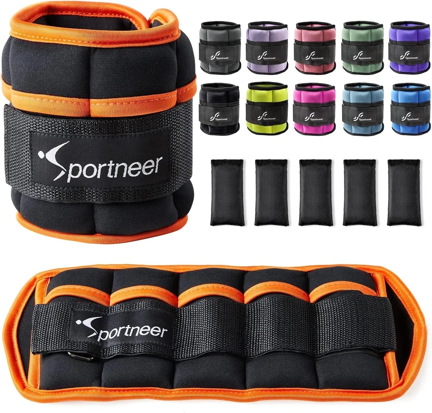 Sportneer Adjustable Ankle Weights 1Pair 10lb Leg Weight Straps for Women Men Weighted Ankle Weights Set for Gym Fitness Workout Nova Trendz