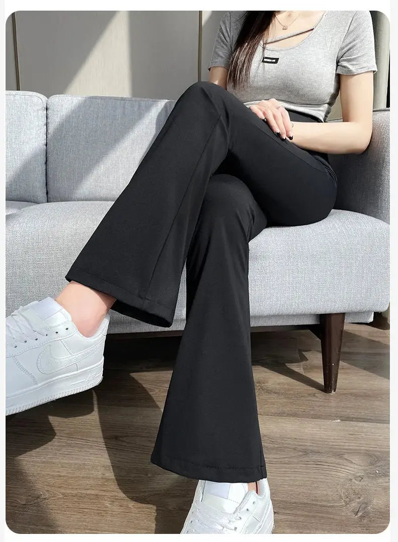 Maternity Leggings for Pregnant Women Yoga Flared High-waisted Trousers Pregnancy Clothes Maternity Yoga Flared Pants Nova Trendz