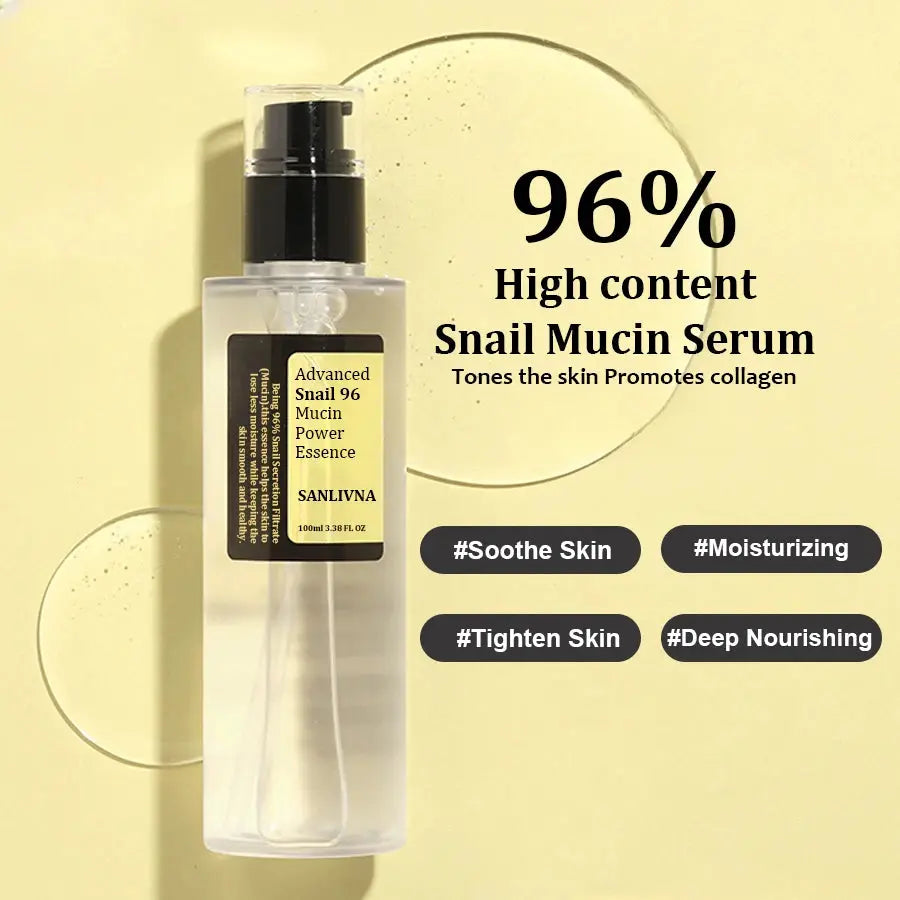 Snail Mucin 96% Korean Skin Care Facial Essence Fading Fine Lines Repair Essence Firming Facial Snail Brightening Anti-Aging Nova Trendz