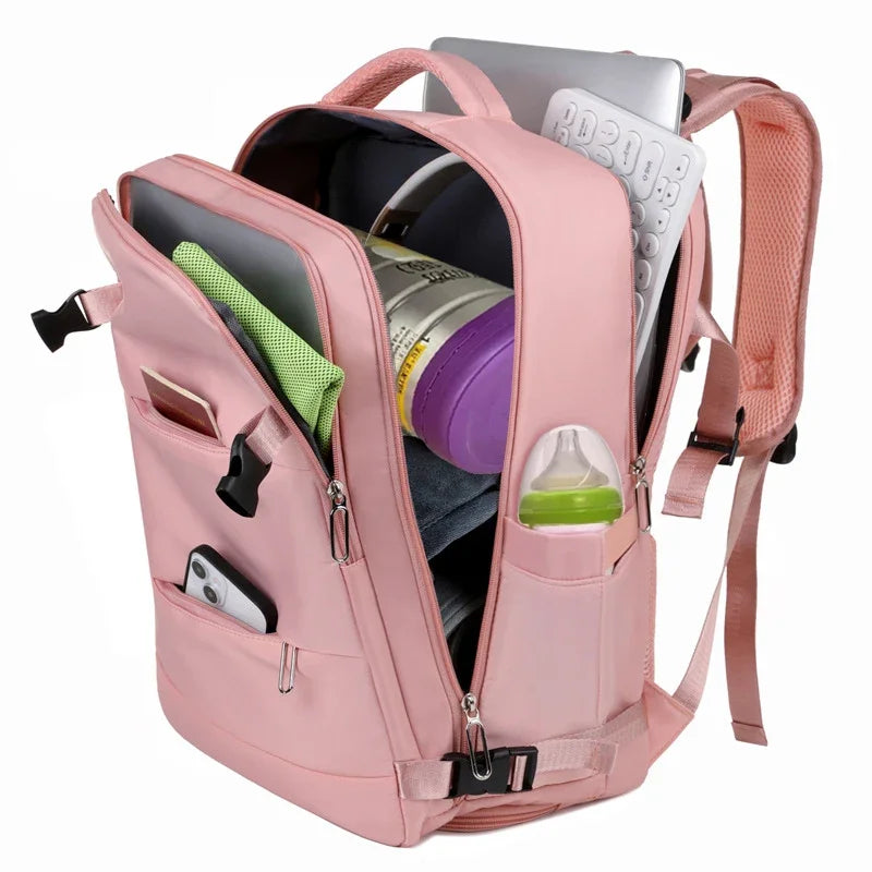 Mummy Bag Nappy Backpack Large Capacity Multifunction Cabin Bag with Shoe Storage Multilayer Separation Waterproof Diaper Bags