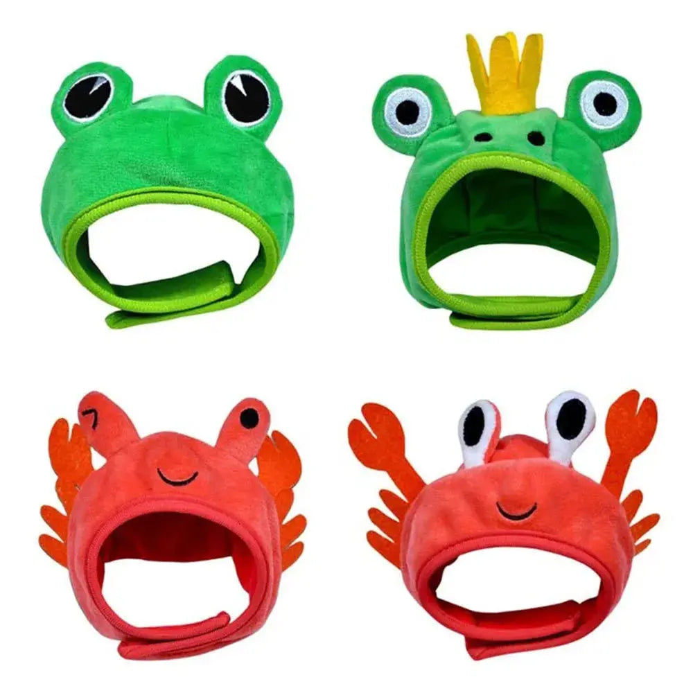 Halloween Easter Pet Costume Novelty Crab Lobster Frog Hat for Cat Puppy Hat Dog Cap Soft Headgear for Birthday Party Photo Prop - Nova Trendz