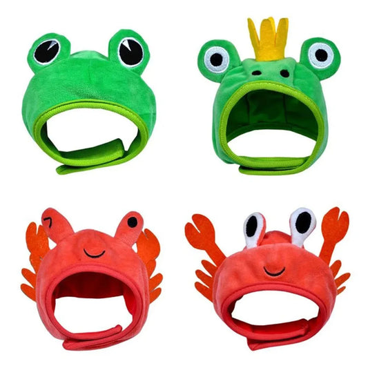 Halloween Easter Pet Costume Novelty Crab Lobster Frog Hat for Cat Puppy Hat Dog Cap Soft Headgear for Birthday Party Photo Prop