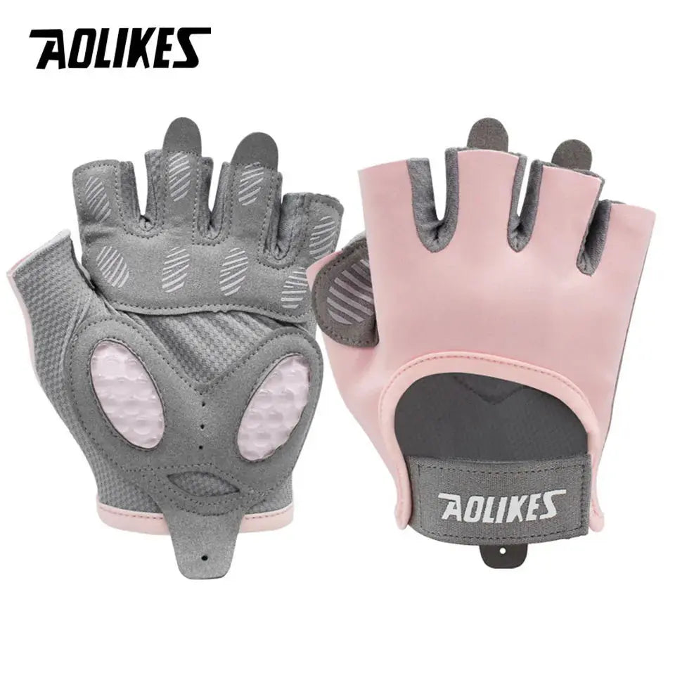 AOLIKES 1 Pair Gym Gloves Body Building Sports Fitness Dumbbell Workout Breathable Gloves for Crossfit Weight Lifting Training Nova Trendz