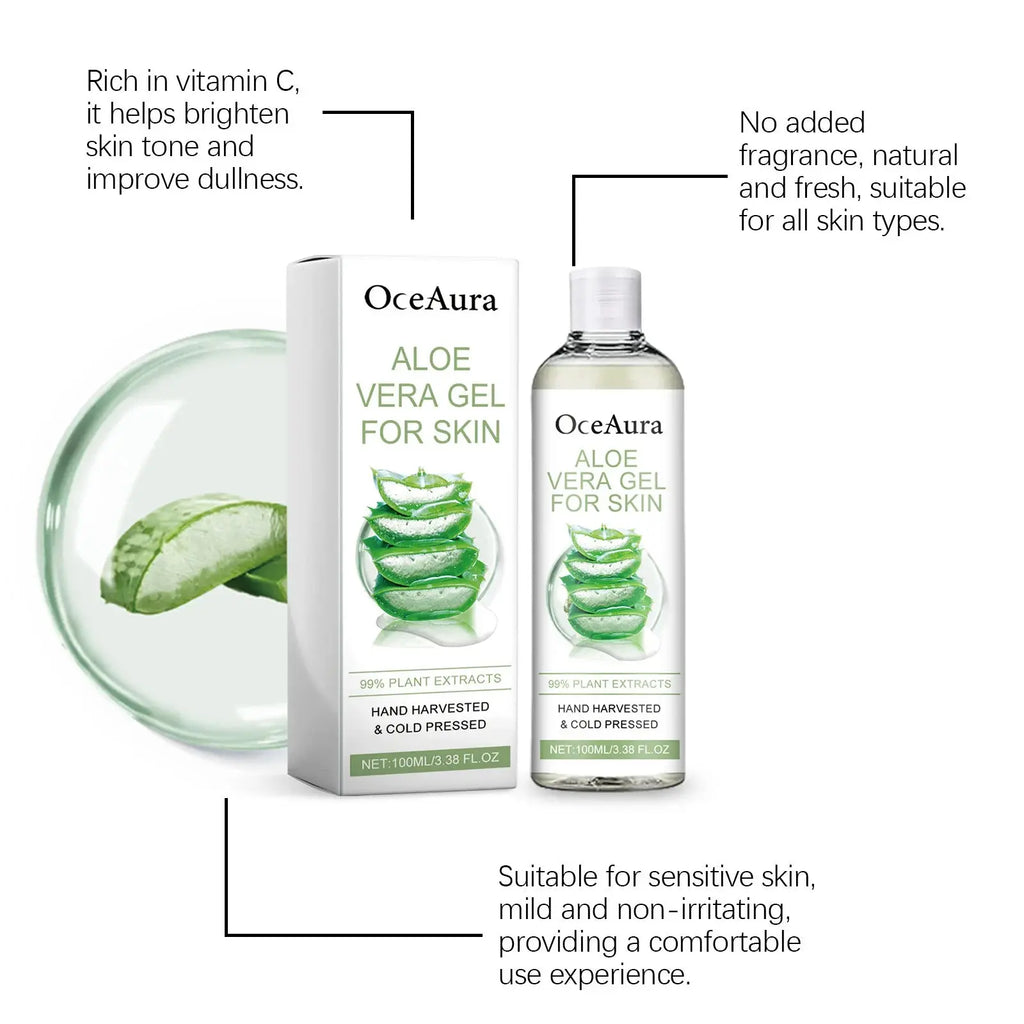 Aloe Vera Gel Pore Shrinking Oil Control Ance Remover Moisturizing Brighten Anti-Aging Facial Essence Beauty Skin Care Products Nova Trendz