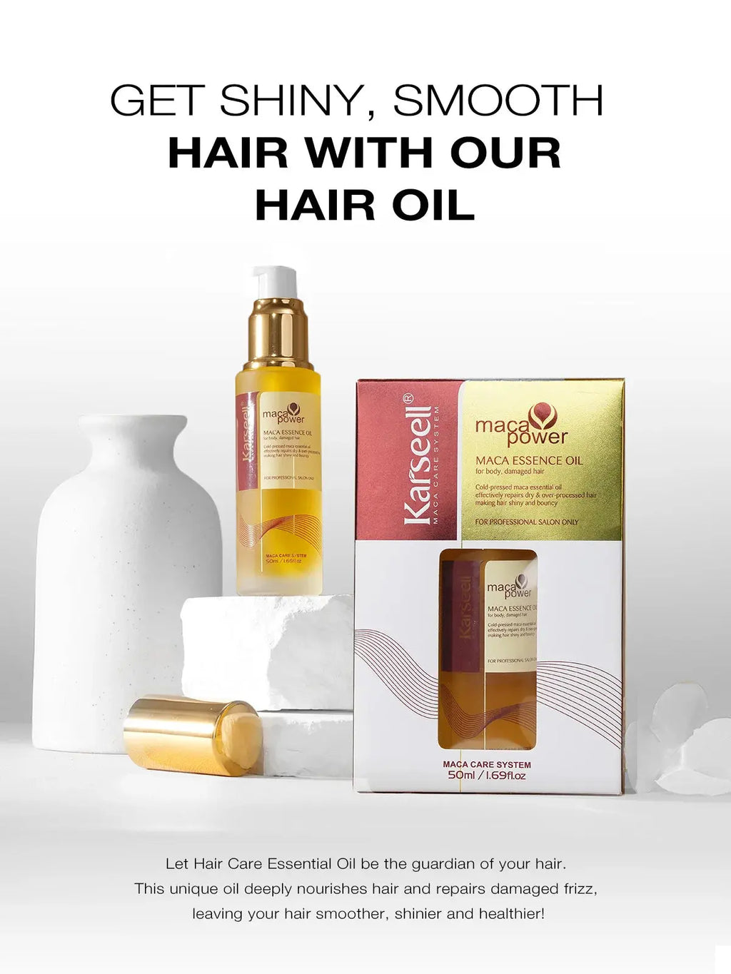 Karseell 50ml Moroccan Argan Oil 50ml 1.69 fl.oz for Hair Healing Cold Pressed Weightless Hair Serum for Dry Damaged Hair Nova Trendz