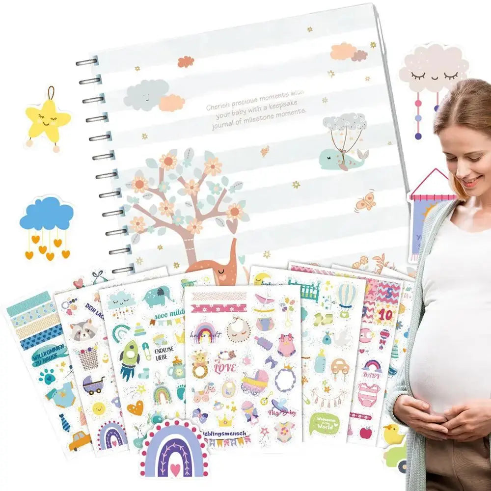 Record Book For Kids Growth First Year Record Book Keepsake Kids Milestones Book Timeless Journal Scrapbook Simple Event Kids Nova Trendz