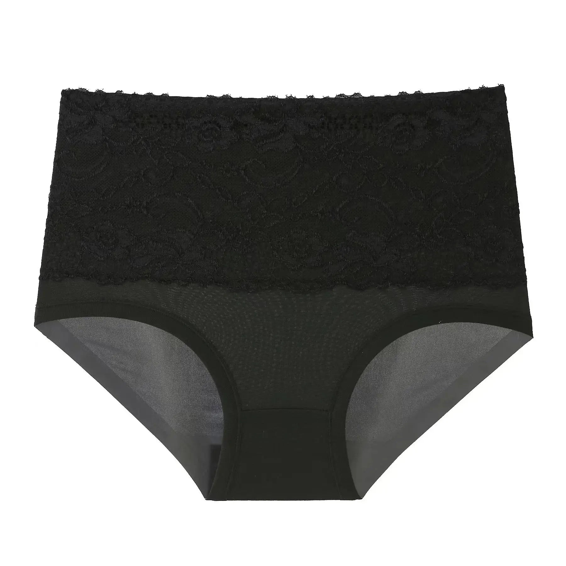 1-4PC Lace Solid Color Oversized Comfortable Maternity Underwear Soft Comfortable Breathable High Waisted Women's Triangle Pants Nova Trendz