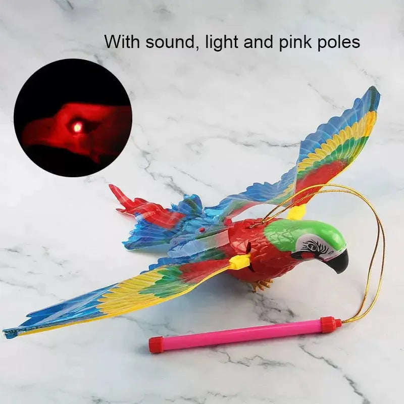 Simulation Bird Interactive Cat Toys Electric Hanging Eagle Flying Bird Cat Teasering Play Cat Stick Scratch Rope Pet Toys - Nova Trendz