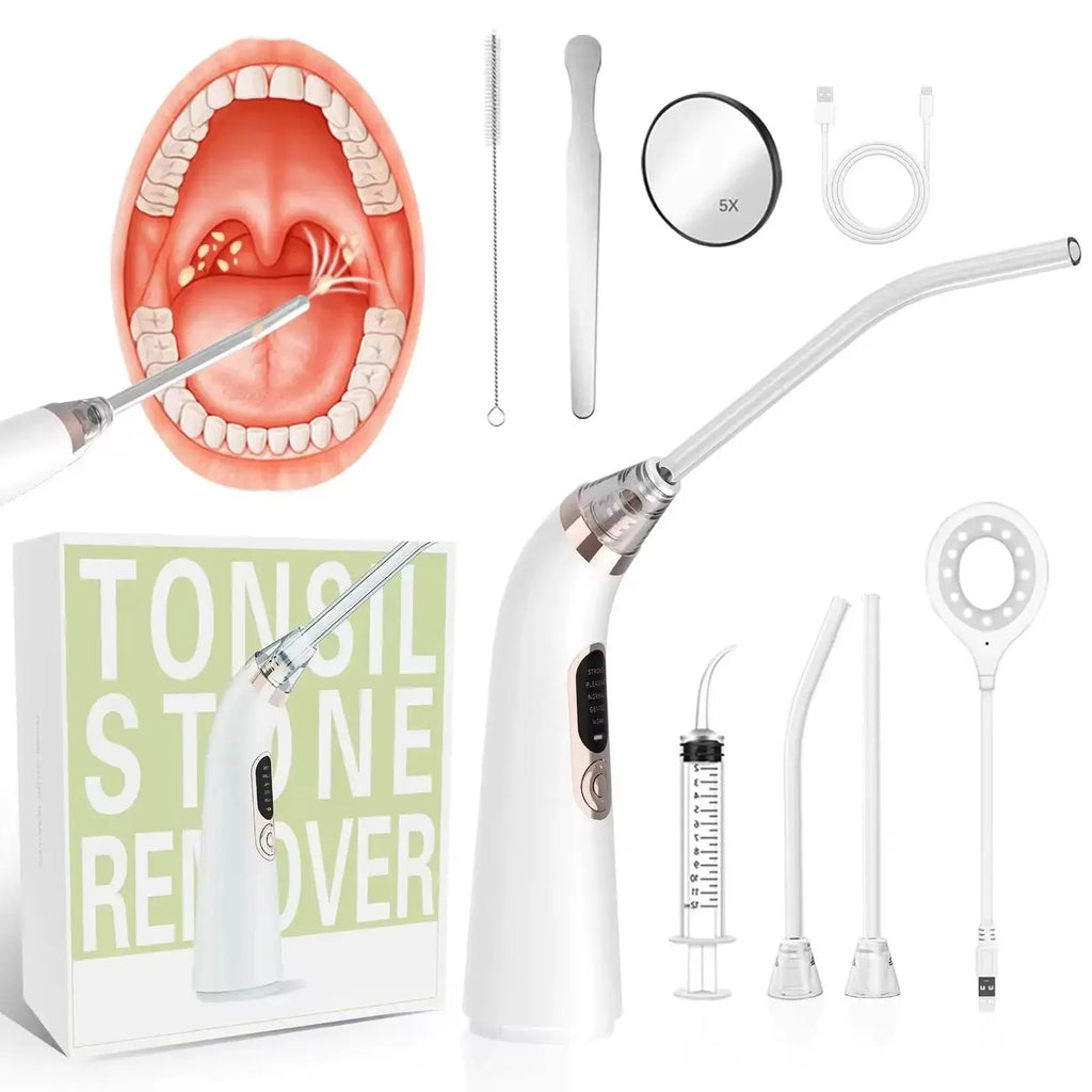 Electronic Vacuum Tonsil Stone Remover Kit with 5 Suction Modes 10in1 Tonsil Stone Cleaner Mouth Cleaning Tool Oral Fresh Care Nova Trendz
