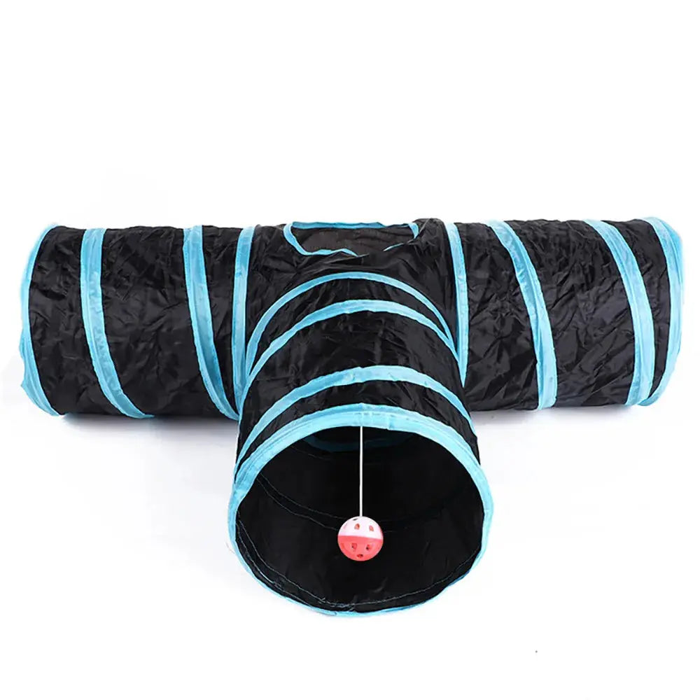 Cat Tunnel Pet Supplies Cat S T Pass Play Tunnel Foldable Cat Tunnel Cat Toy Breathable Drill Barrel for Indoor loud paper - Nova Trendz