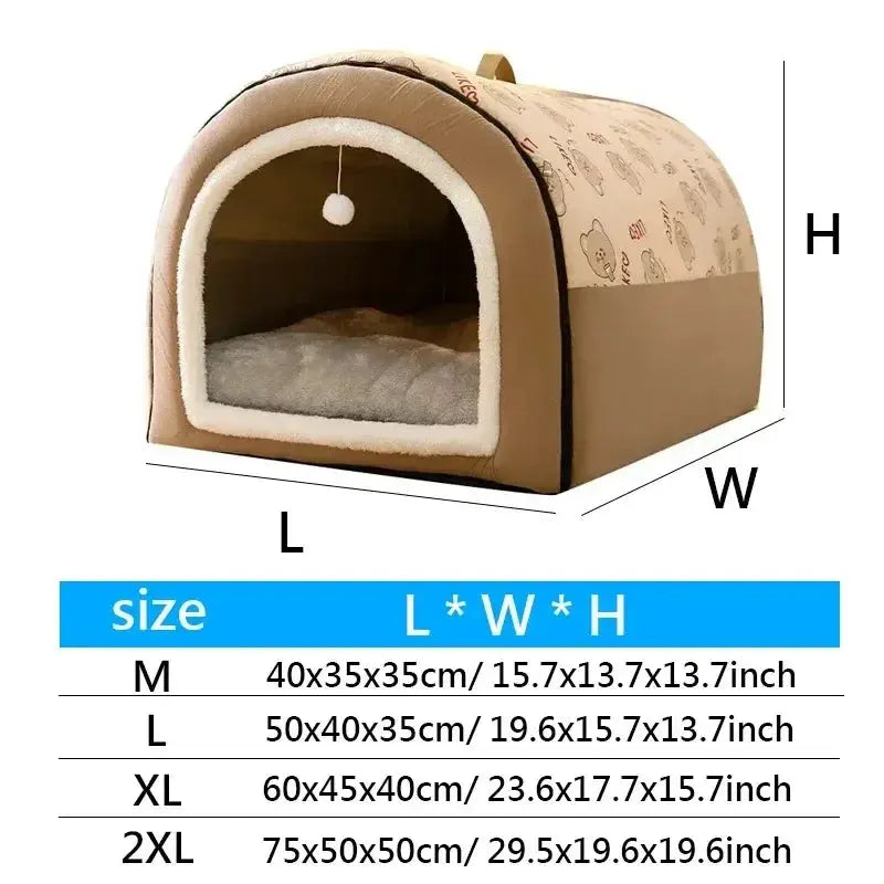 1PC Big Dog Kennel Winter Warm Pet Bed for Small Medium Dogs Removable Dog Sleeping Bed Puppy Bed Kennel Dog Accessories Nova Trendz