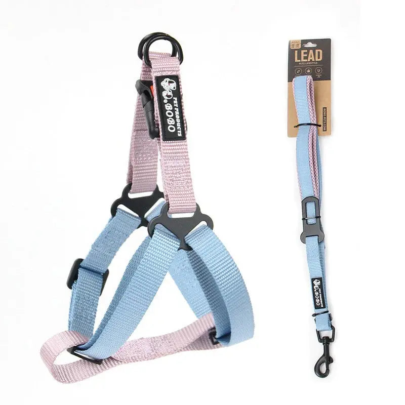 Adjustable Pet Harness for Small Medium Dogs Nylon Dog Harness Leash Set Puppy Harness Dog Accessories - Nova Trendz