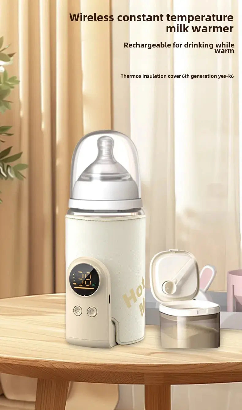 USB Multifunctional High-capacity Baby Feeding Bottle Smart Temperature Control Warmer Screen Newborn Baby Bottle Warmer Sleeve Nova Trendz