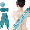 Exfoliating Body Scrubber Set - Includes Back Scrubber, Bath Glove And Shower Bath Sponge Loofah Nova Trendz