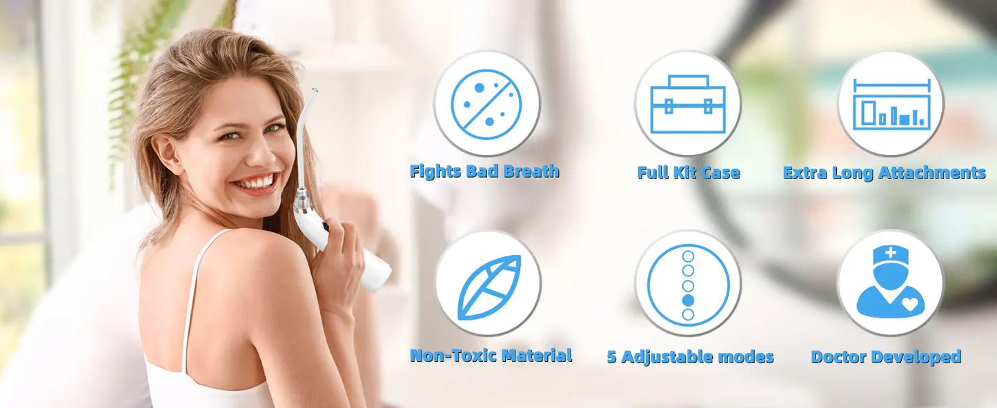 Electronic Vacuum Tonsil Stone Remover Kit with 5 Suction Modes 10in1 Tonsil Stone Cleaner Mouth Cleaning Tool Oral Fresh Care
