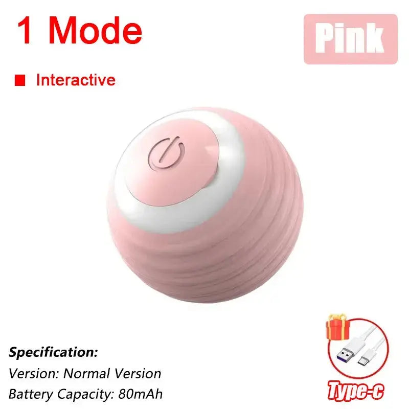 Upgraded Cat Interactive Ball Toys Infrared Automatic Rolling Ball Tail Rechargeable Smart Pet Toy Cat Training Imitate Mouse - Nova Trendz